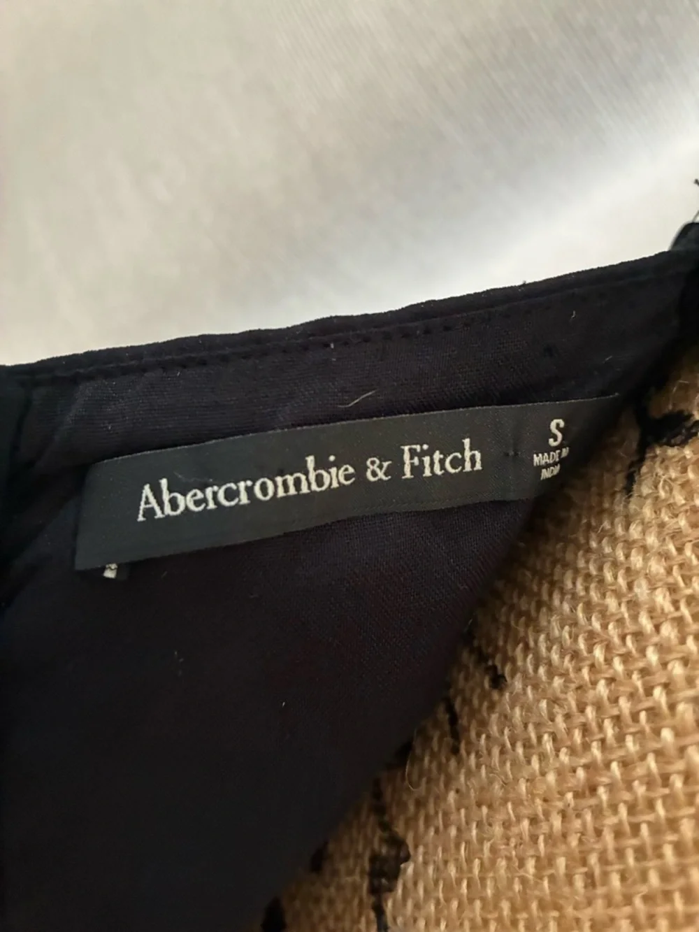 Abercrombie & Fitch Black Ruched Cap Sleeve Maxi Dress